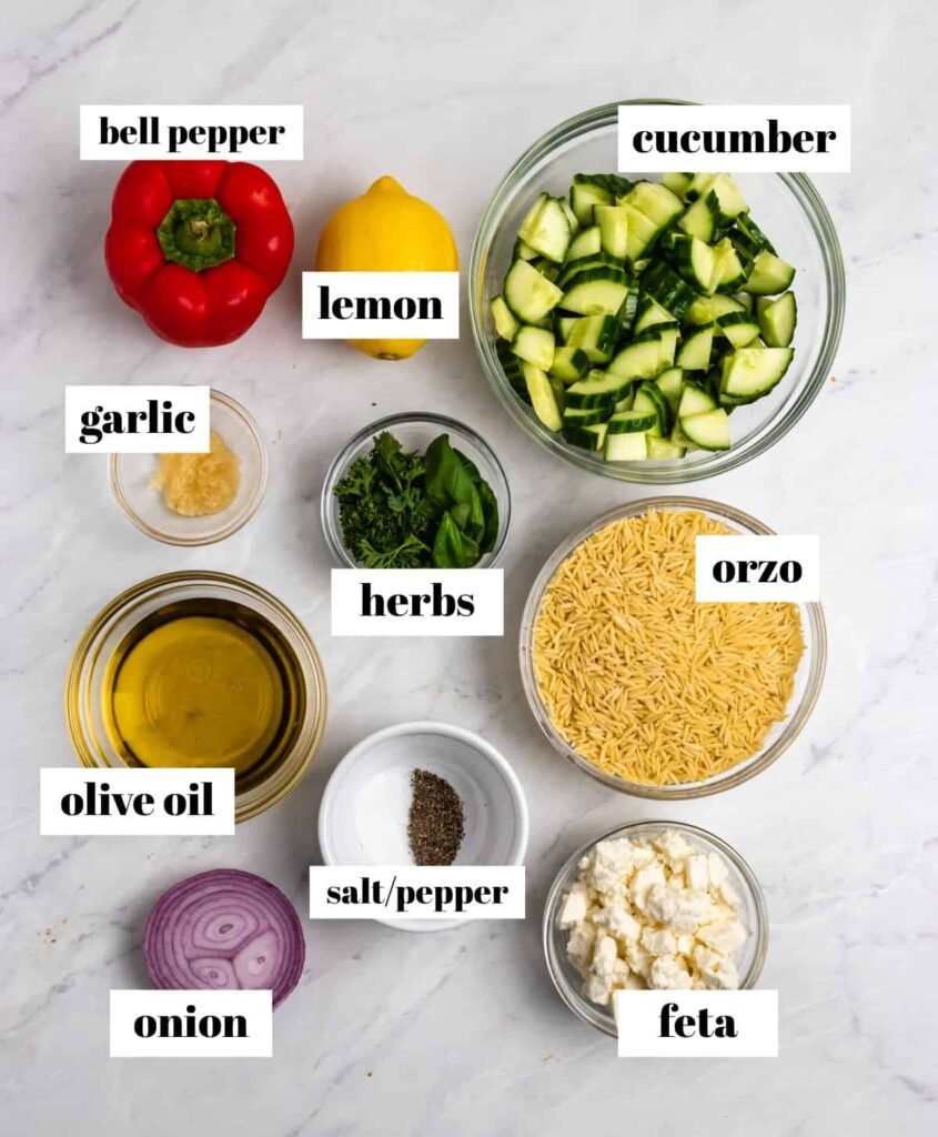 Easy Lemon Orzo Salad With Feta