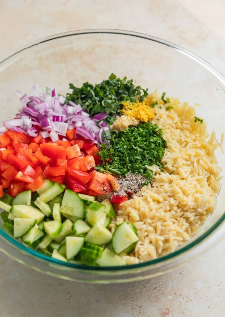 Easy Lemon Orzo Salad With Feta