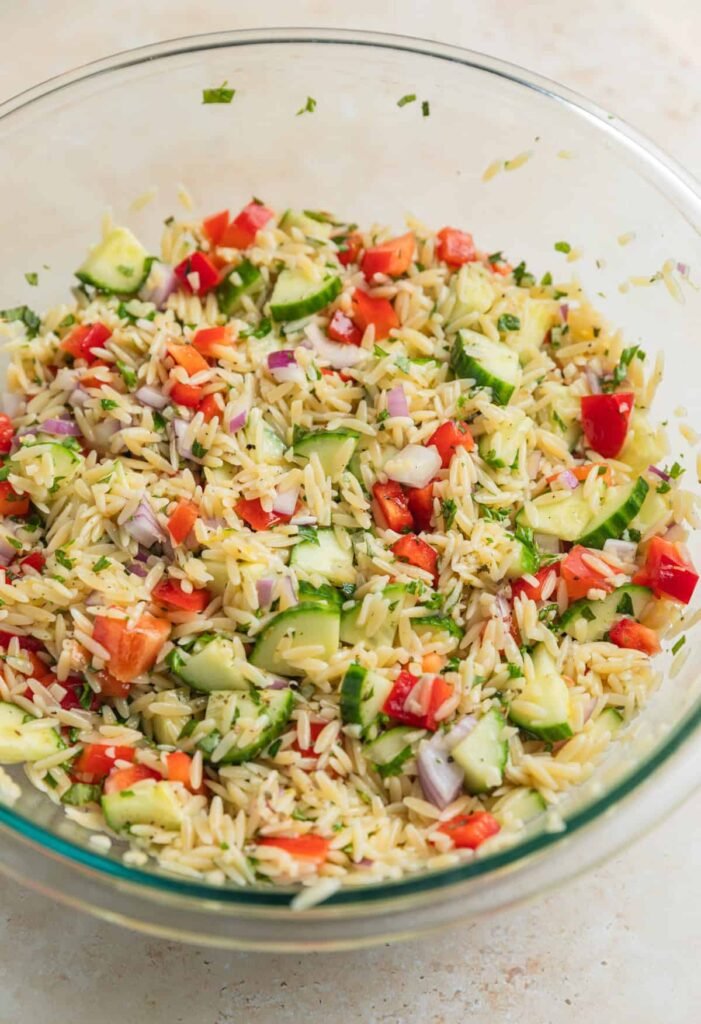 Easy Lemon Orzo Salad With Feta