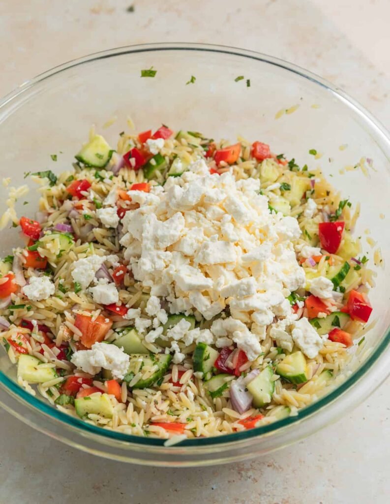 Easy Lemon Orzo Salad With Feta