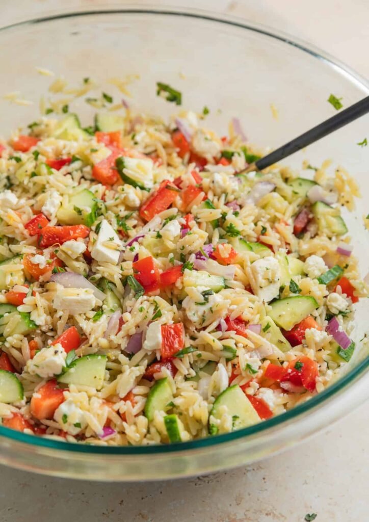 Easy Lemon Orzo Salad With Feta