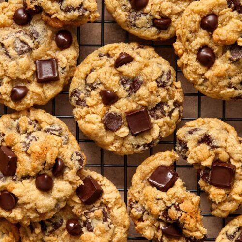 Gluten Free Almond Flour Oatmeal Chip Cookies