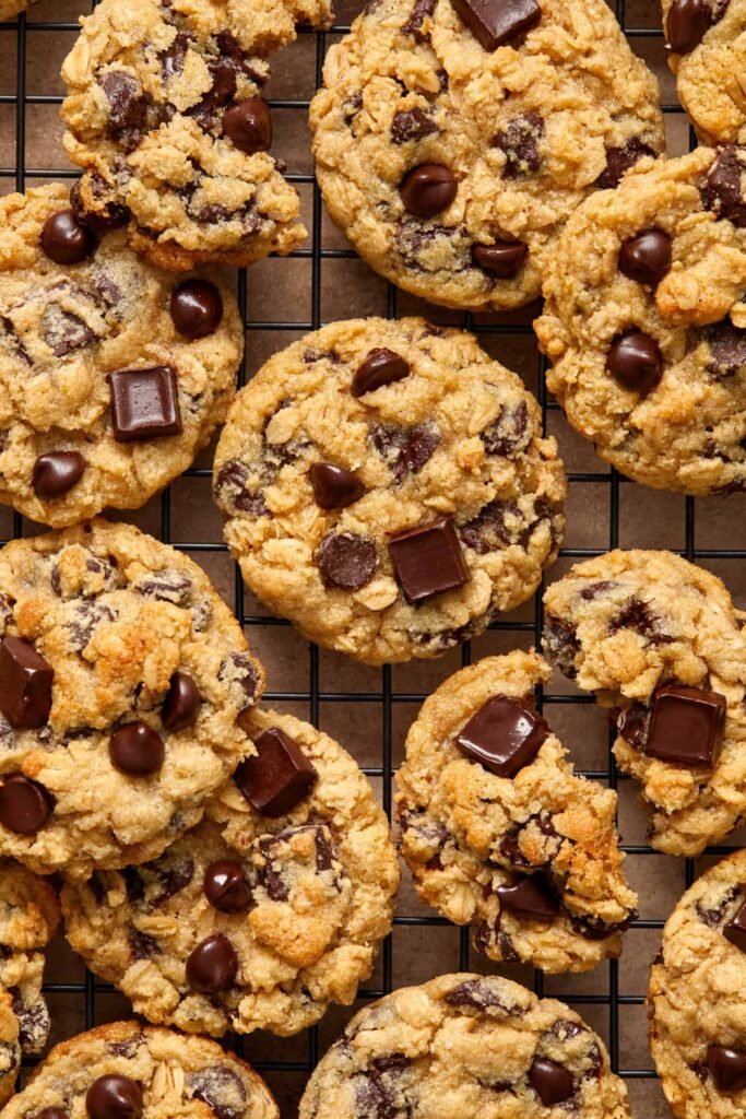 Gluten Free Almond Flour Oatmeal Chip Cookies