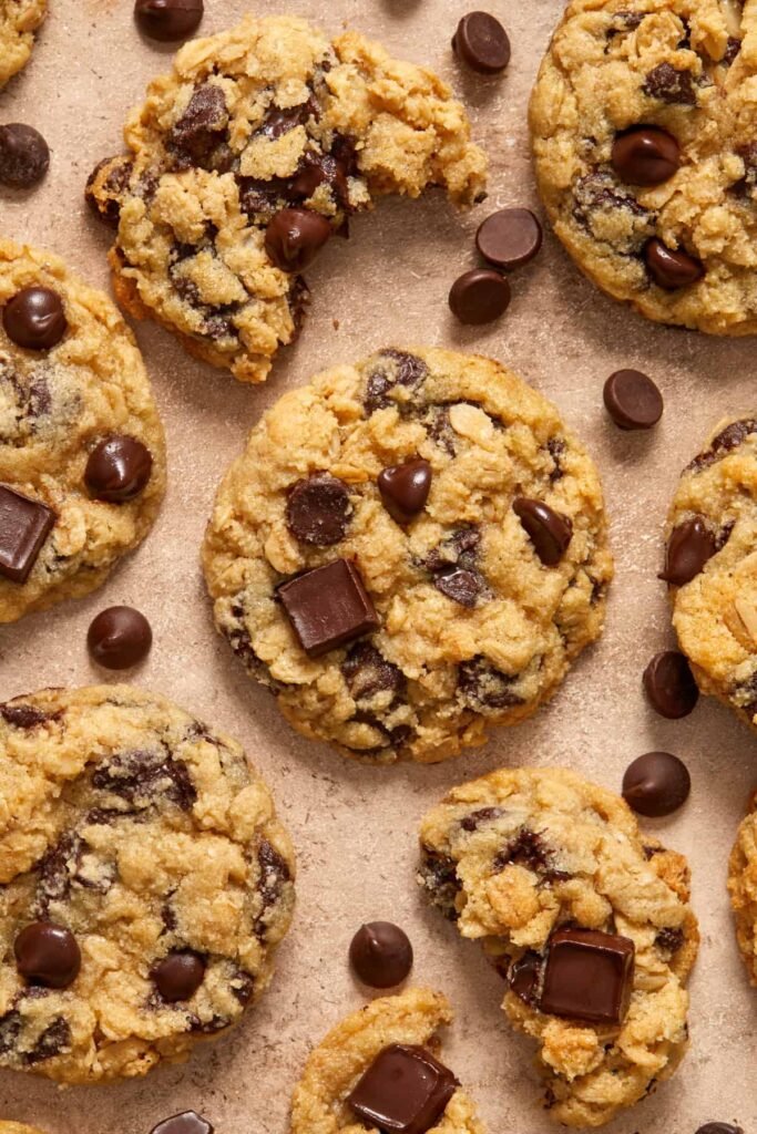 Gluten Free Almond Flour Oatmeal Chip Cookies