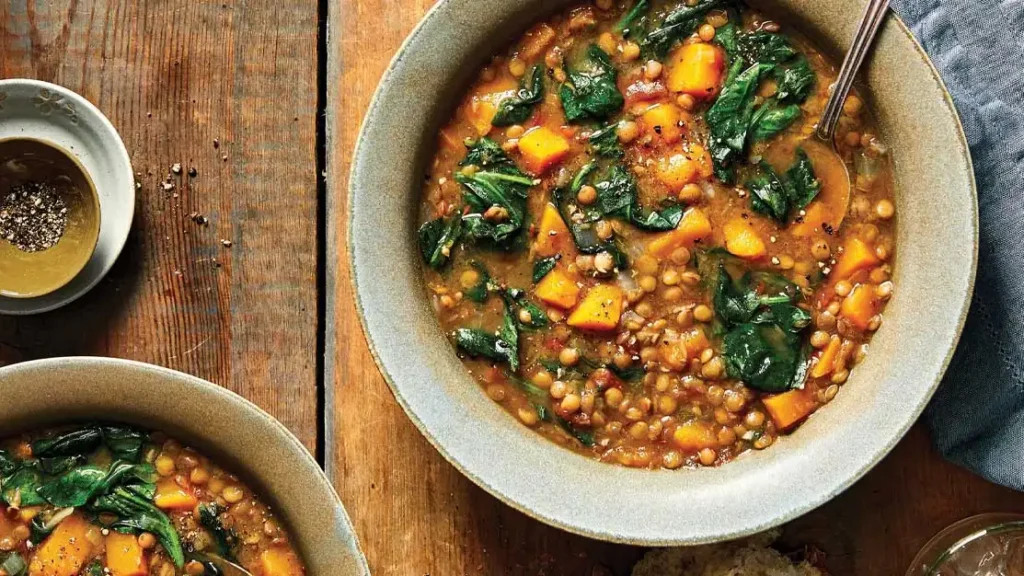 Lentil and Spinach Soup (Vegan)