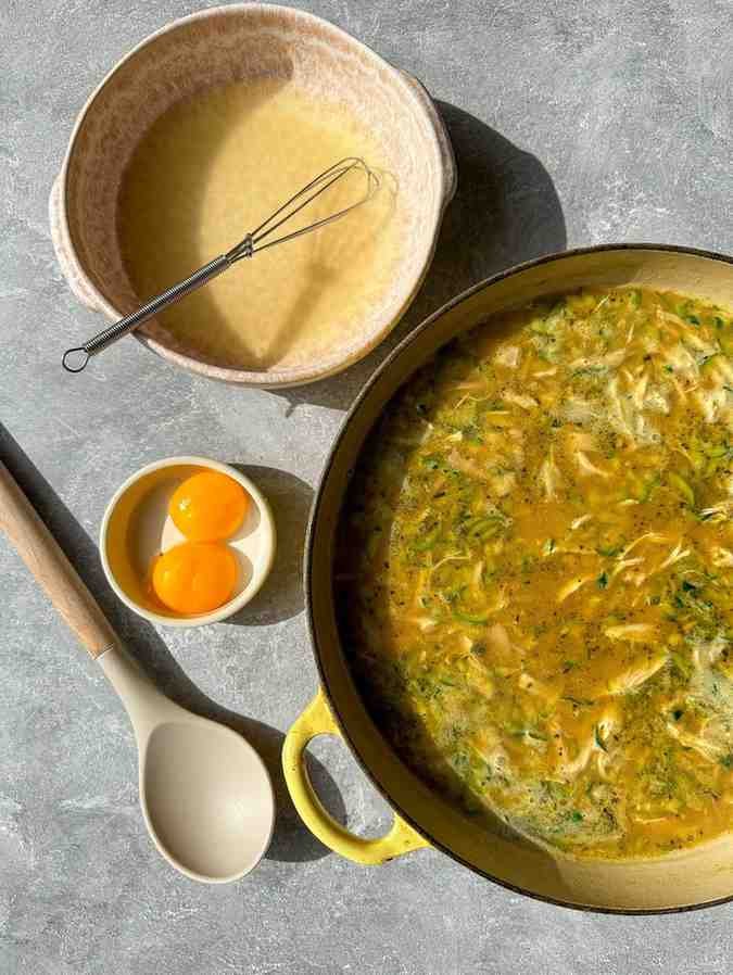 Mediterranean Lemon Chicken Soup