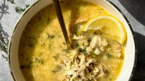 Mediterranean Lemon Chicken Soup