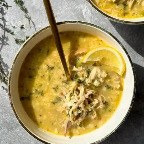 Mediterranean Lemon Chicken Soup