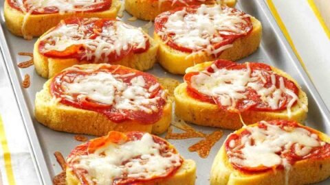 Mini Garlic Toast Pizzas