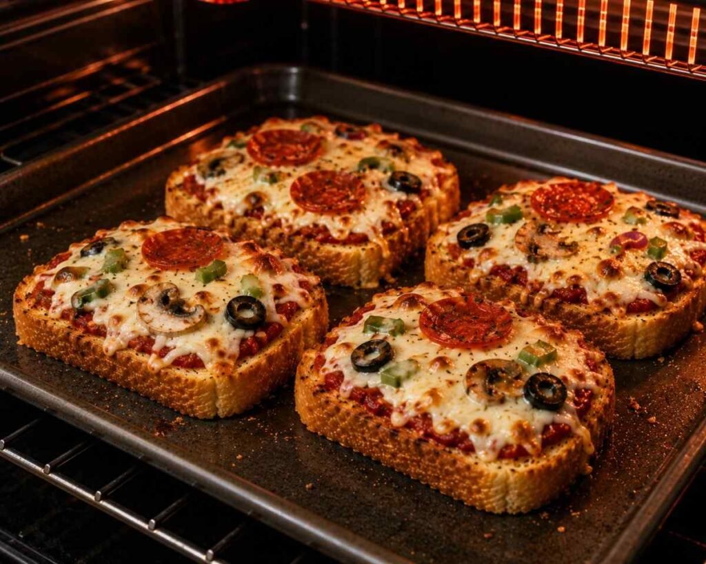 Mini Garlic Toast Pizzas
