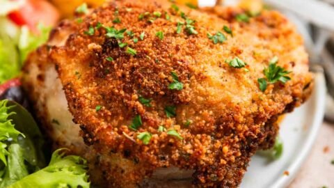 Parmesan Crusted Air Fryer Chicken Thighs