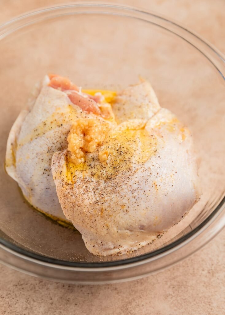 Parmesan Crusted Air Fryer Chicken Thighs