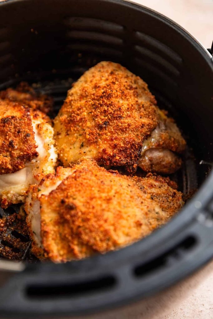 Parmesan Crusted Air Fryer Chicken Thighs