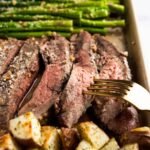 Parmesan Crusted Steak and Potato Sheet Pan Dinner