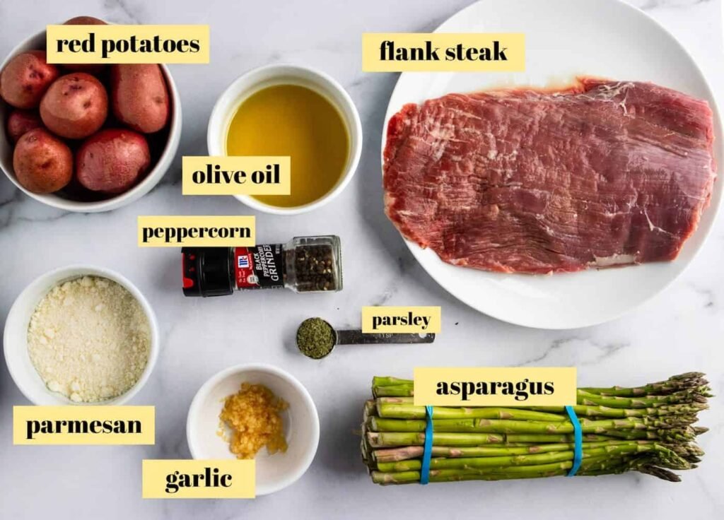 Parmesan Crusted Steak and Potato Sheet Pan Dinner