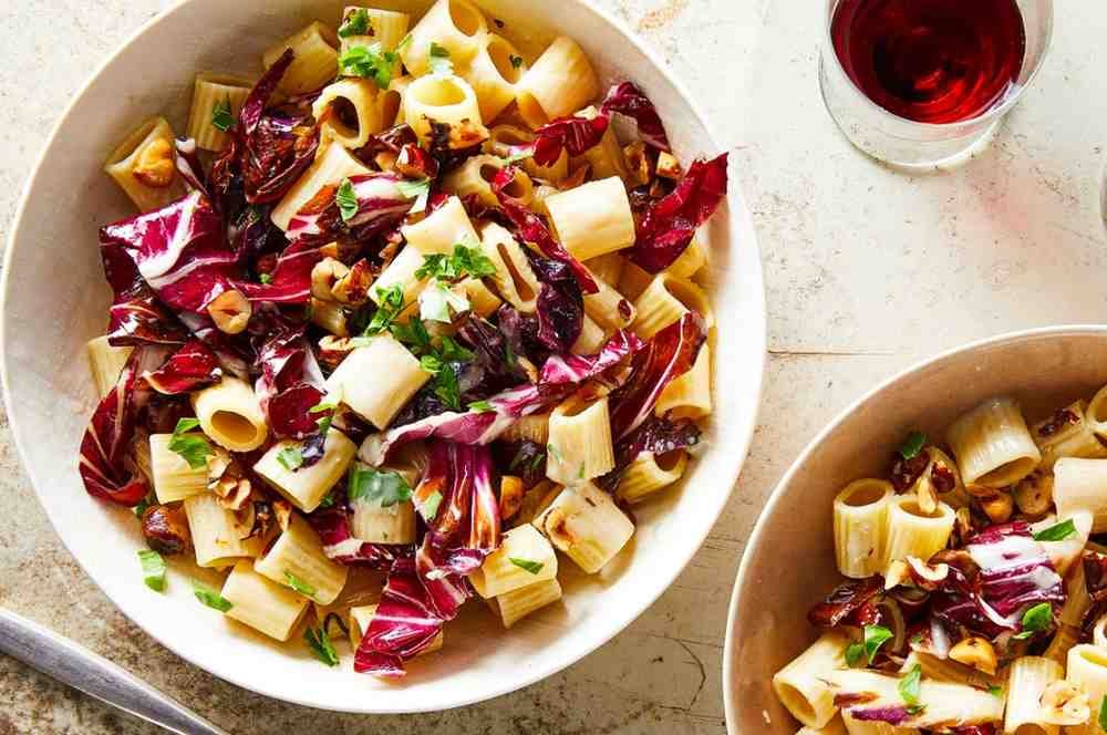 Rigatoni with Roasted Vegetables and Pesto