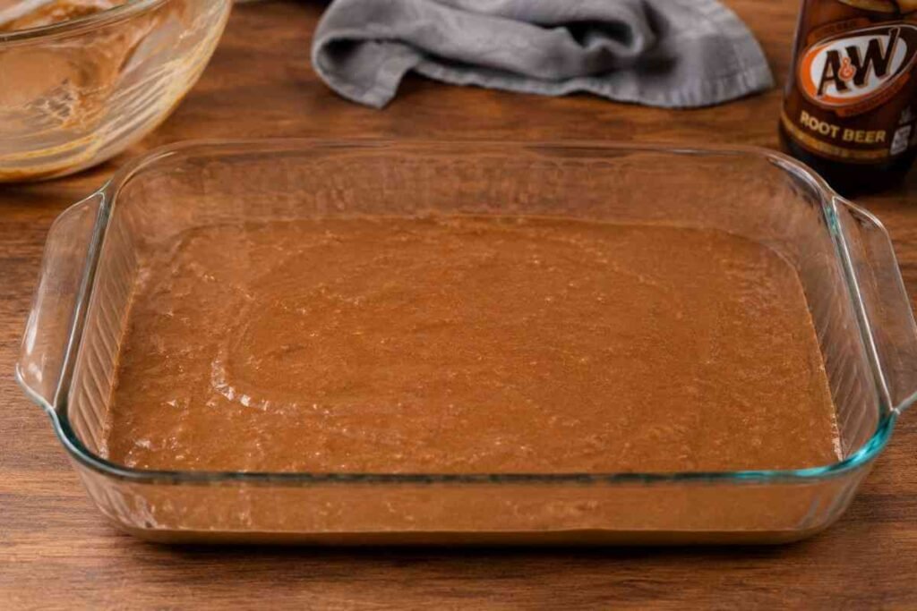 Root Beer Float Poke Cake
