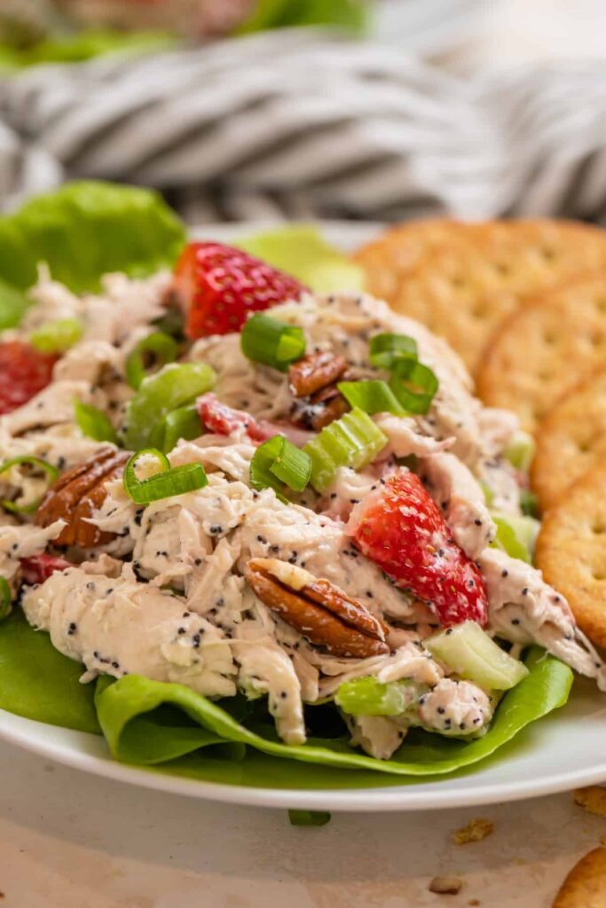 Strawberry Poppy Seed Pecan Chicken Salad
