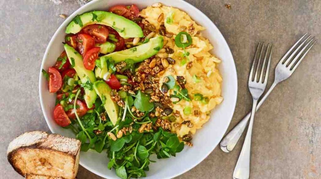 Two-Egg Scramble with Avocado
