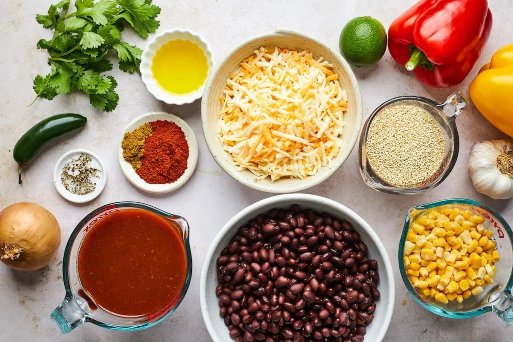 Black Bean Quinoa Enchilada Bake