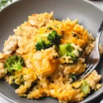 Cheesy Broccoli Chicken and Rice Casserole