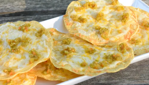 Cheesy Guacamole Tostada