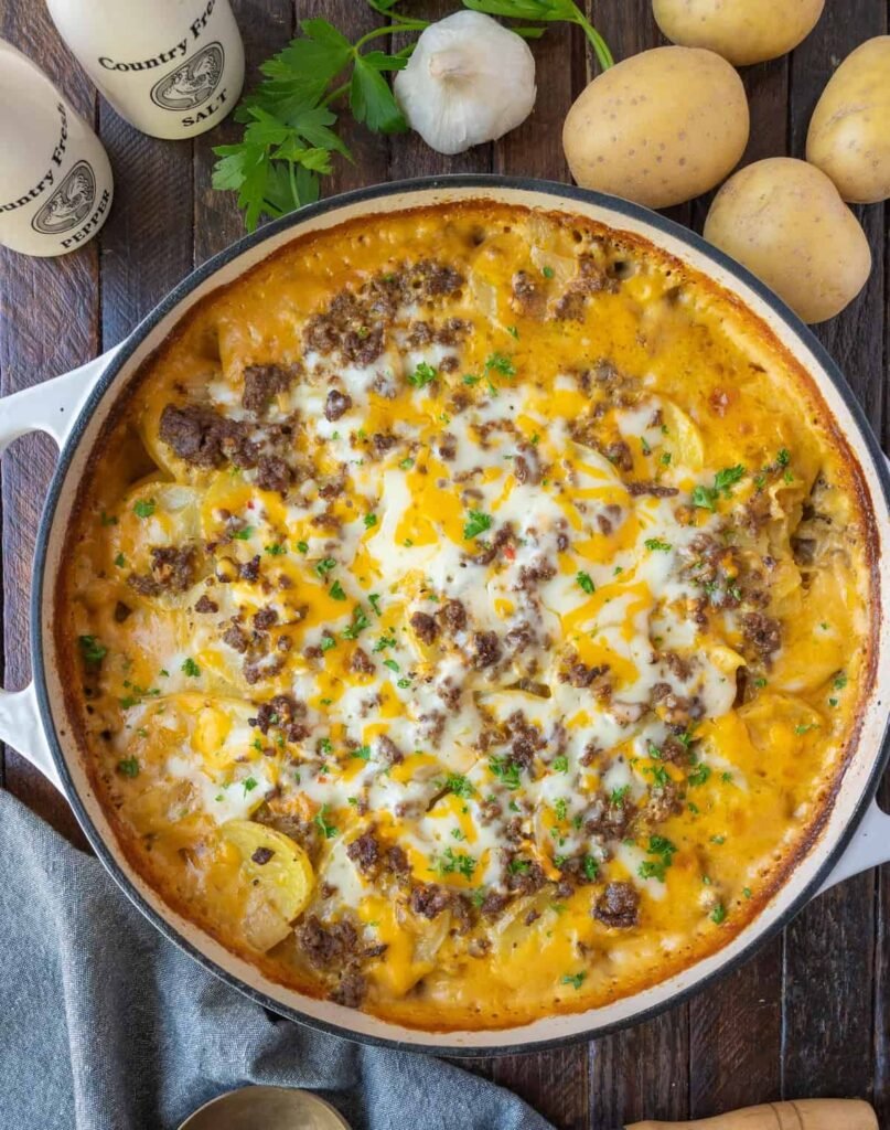 Cheesy Hamburger Potato Casserole
