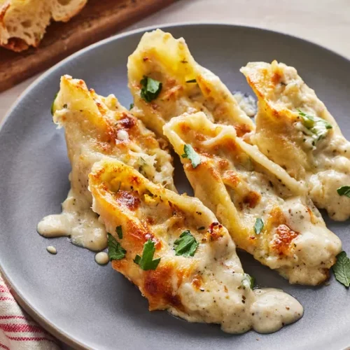 Chicken Alfredo Stuffed Shells