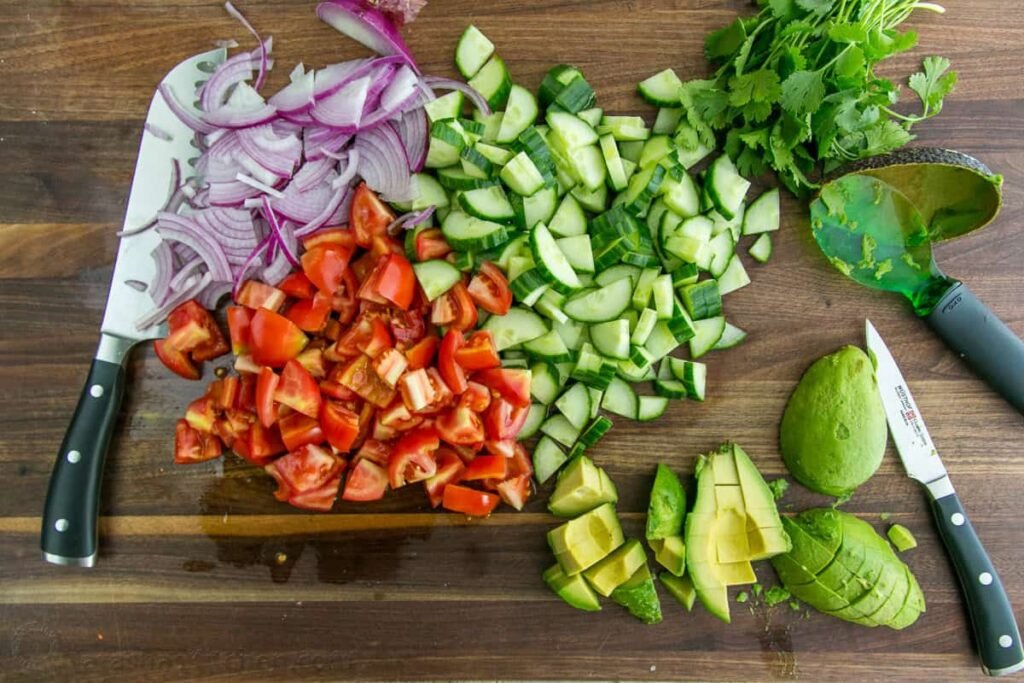 Cucumber Tomato Avocado Salad