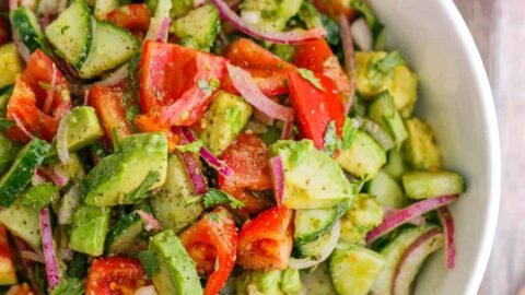 Cucumber Tomato Avocado Salad