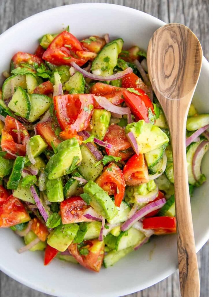Cucumber Tomato Avocado Salad