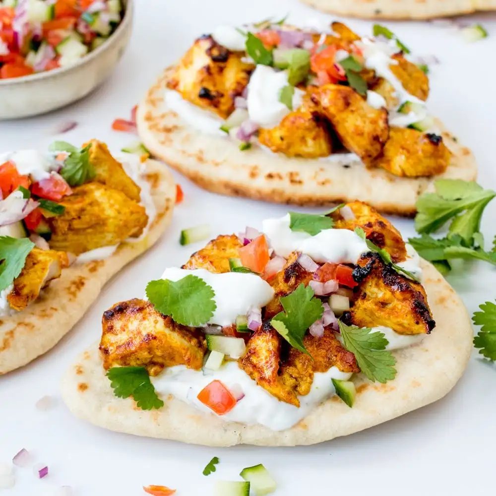 Easy Chicken Tikka Flatbreads