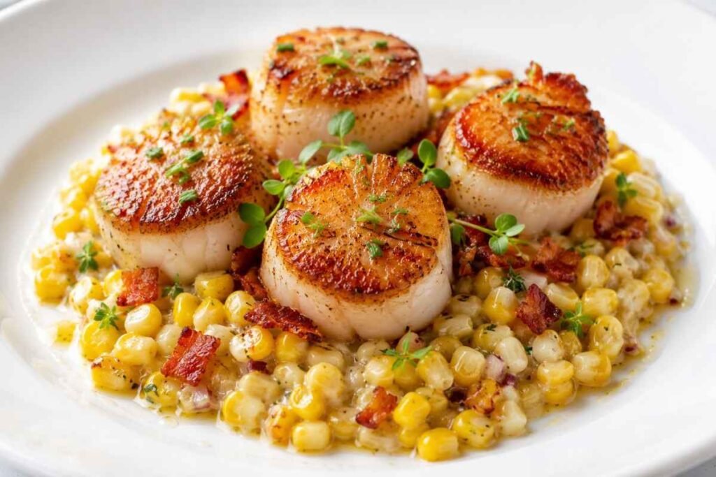 Easy Scallops with Sweet Corn