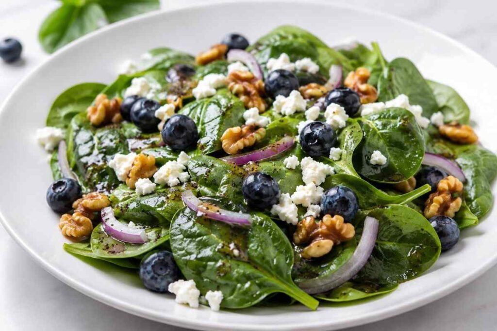 Easy Spinach Blueberry Salad