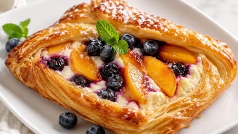 Easy and Delicious Peach Blueberry Cream Cheese Pastry