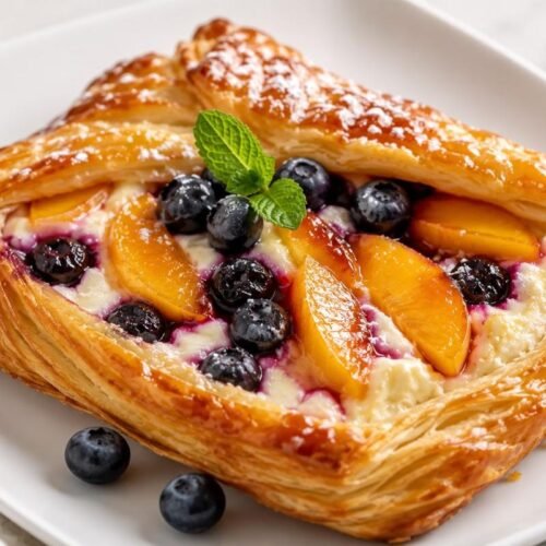 Easy and Delicious Peach Blueberry Cream Cheese Pastry