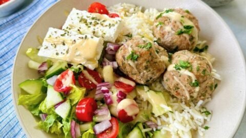 Greek Meatball Bowl