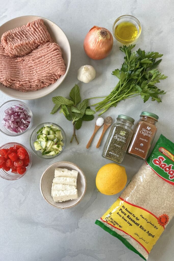 Greek Meatball Bowl