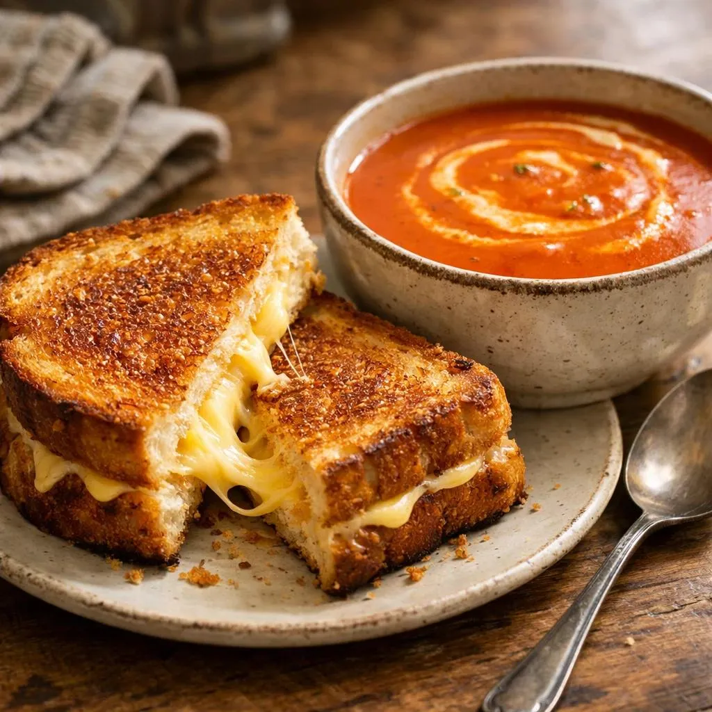 Grilled Cheese and Tomato Soup