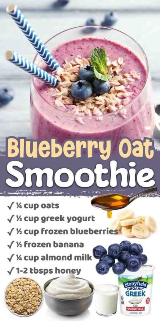 Blueberry Oatmeal Smoothie