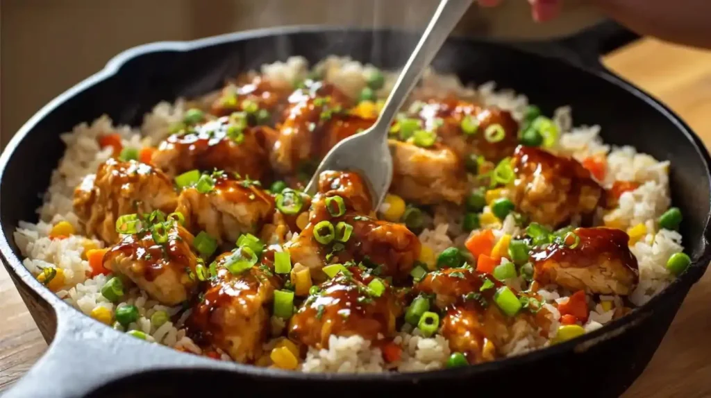 Honey BBQ Chicken And Rice