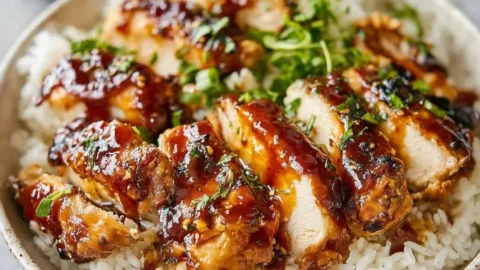 Honey BBQ Chicken And Rice