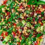 Mediterranean Three Bean Quinoa Salad