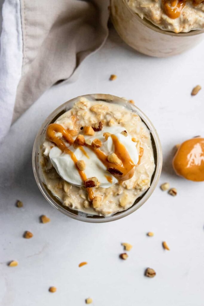 Peanut Butter Greek Yogurt Overnight Oats