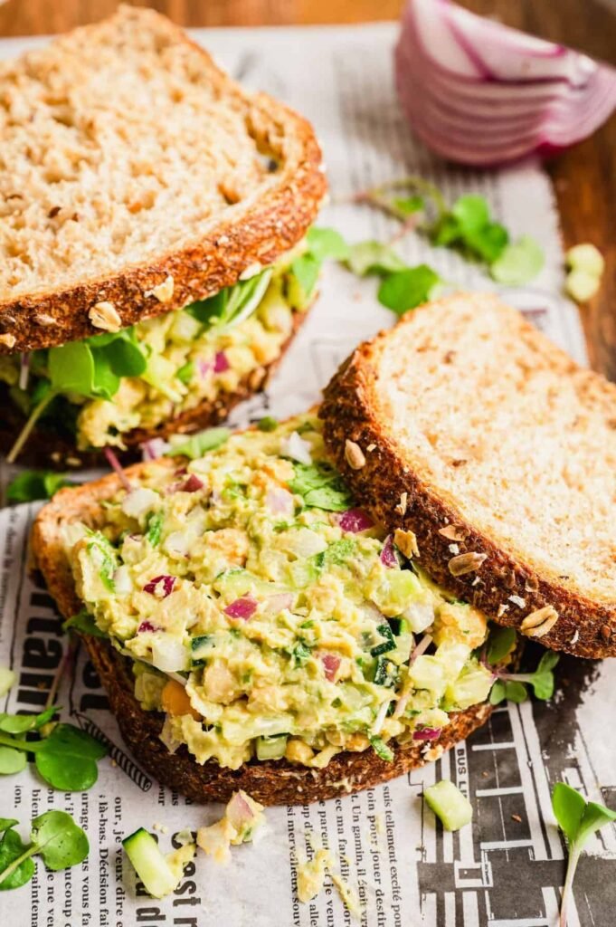 Smashed Chickpea & Avocado Salad Sandwich