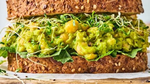 Smashed Chickpea & Avocado Salad Sandwich