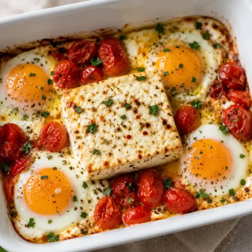 Baked Feta Eggs – Creamy and Delicious