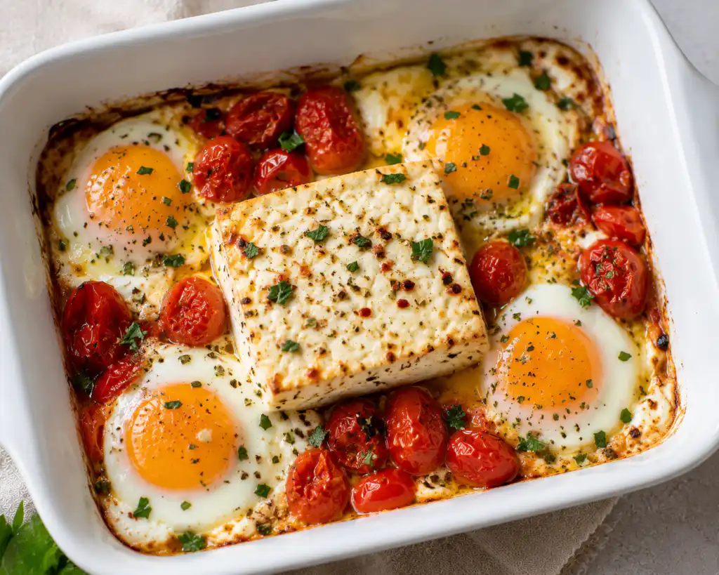 Baked Feta Eggs – Creamy and Delicious