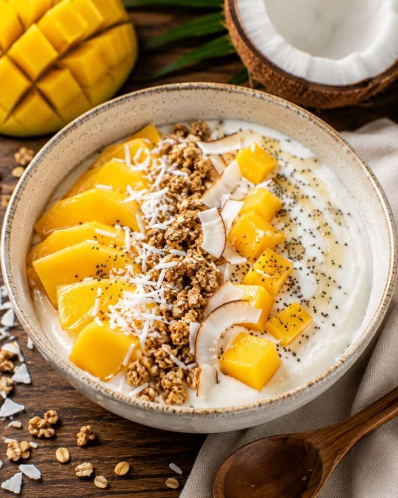 Creamy Mango Coconut Yogurt Bowl