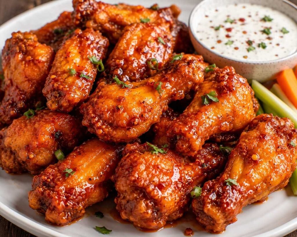 Crispy Wings With A Special Spicy Sauce